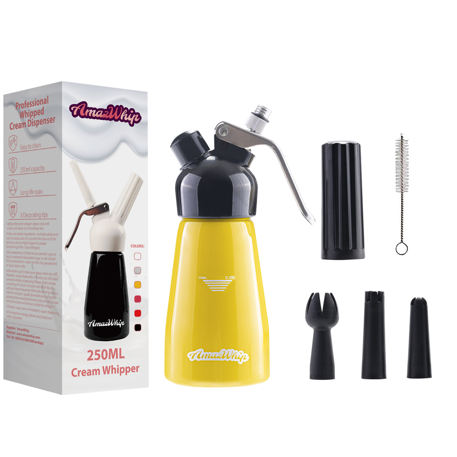 Cream Dispenser 250ml yellow