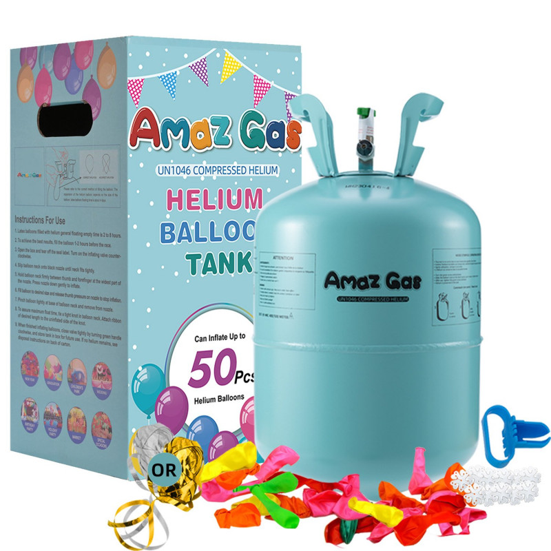 Helium Balloons Gas Cylinder Disposable 13.4L